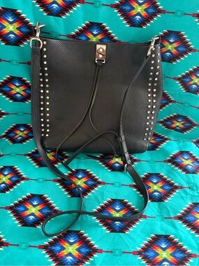 REBECCA MINKOFF Black Stud-Trim Crossbody Bag 🖤